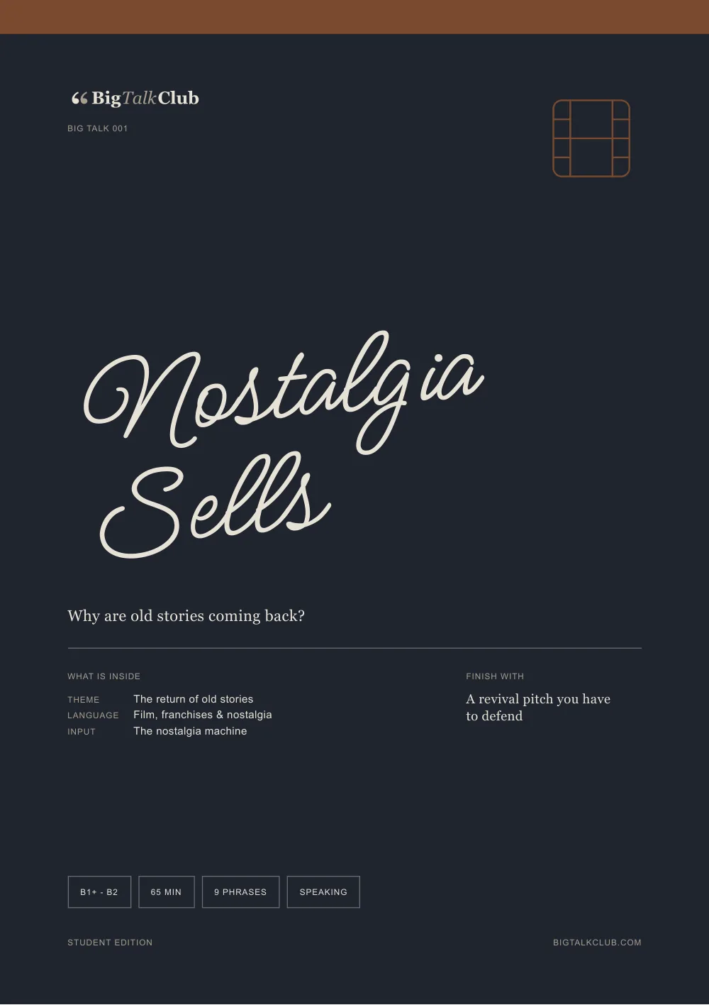 Open the lesson Nostalgia Sells